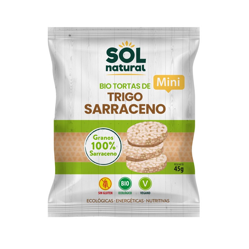 Sol Natural Mini tortitas de trigo sarraceno sin gluten bio 45g Sol Natural