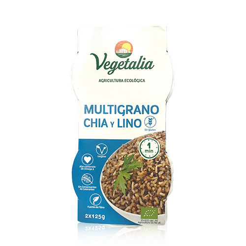 Vegetalia Multigrano Chia y Lino Bio 2x125 g Vegetalia
