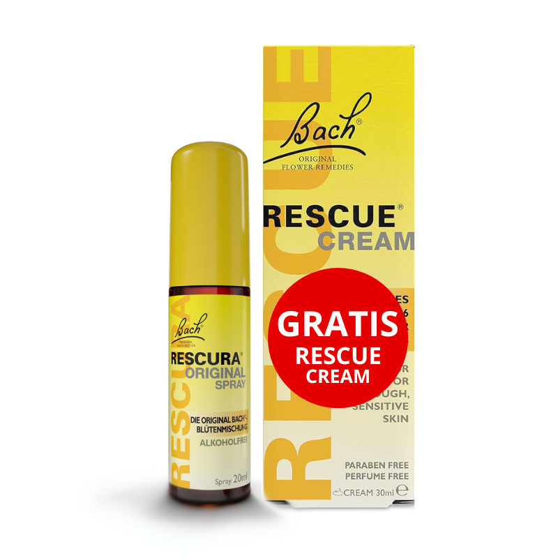 Bach Pack rescue remedy spray 20ml + rescue crema gratis Bach
