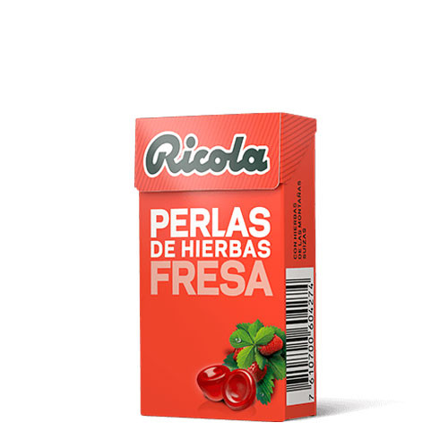 Ricola Perlas de hierbas fresa sin azucar 25 g Ricola