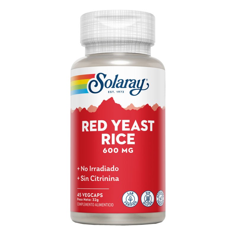 Solaray Red Yeast Rice Levadura roja arroz 600mg 45vcaps Solaray