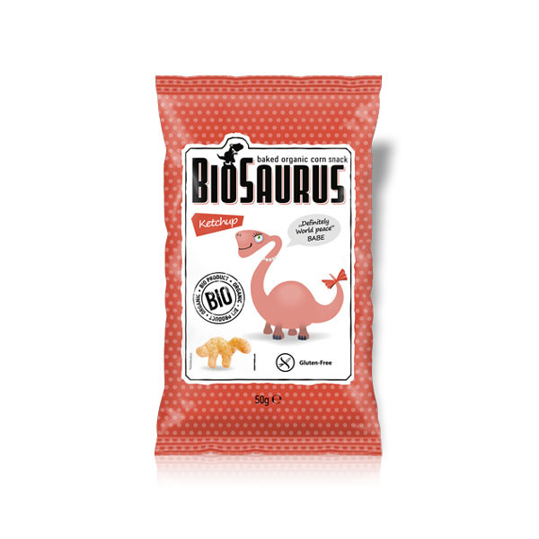 Biosaurus Snack sabor ketchup sin gluten Bio 50g BioSaurus