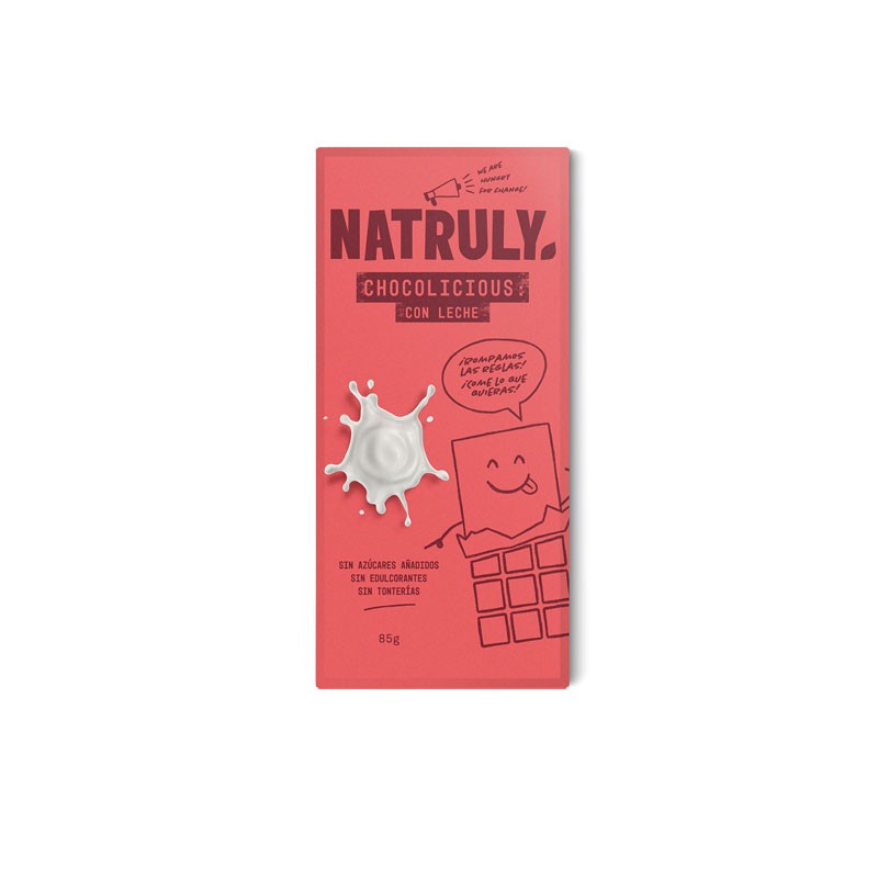 Natruly Tableta de Chocolate con leche 85g Natruly