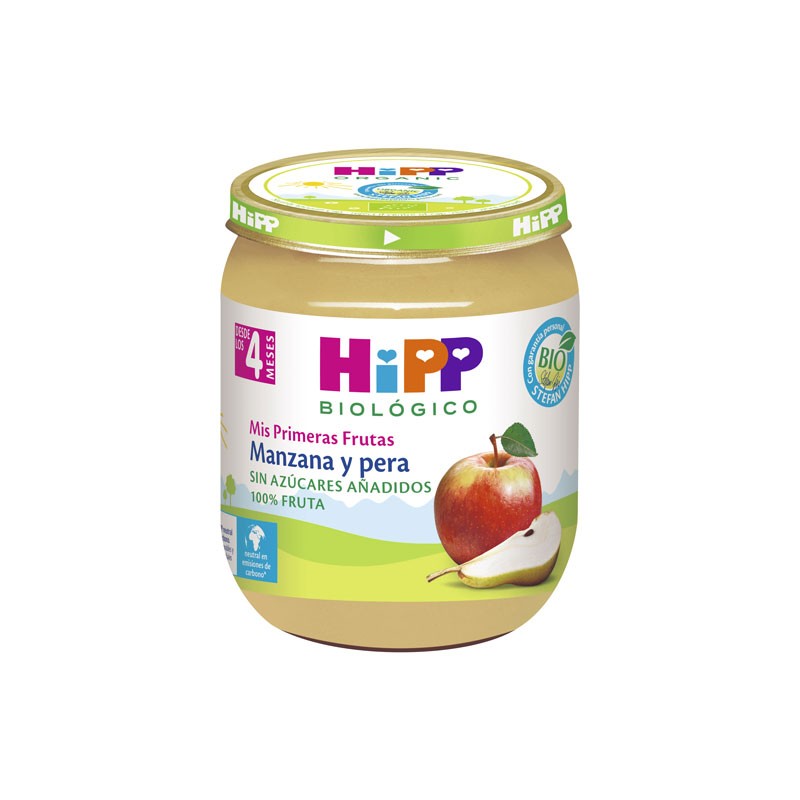 Hipp Tarrito de manzana y pera Bio +4M 125g Hipp
