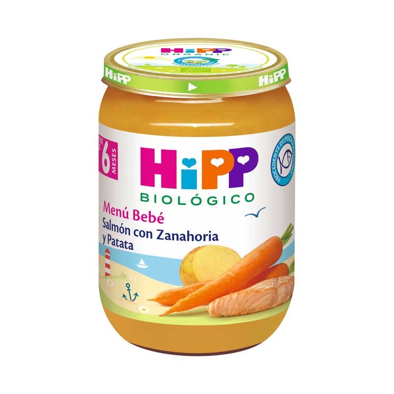 Hipp Tarrito de salmon con zanahoria y patata Bio +6M 190 g Hipp