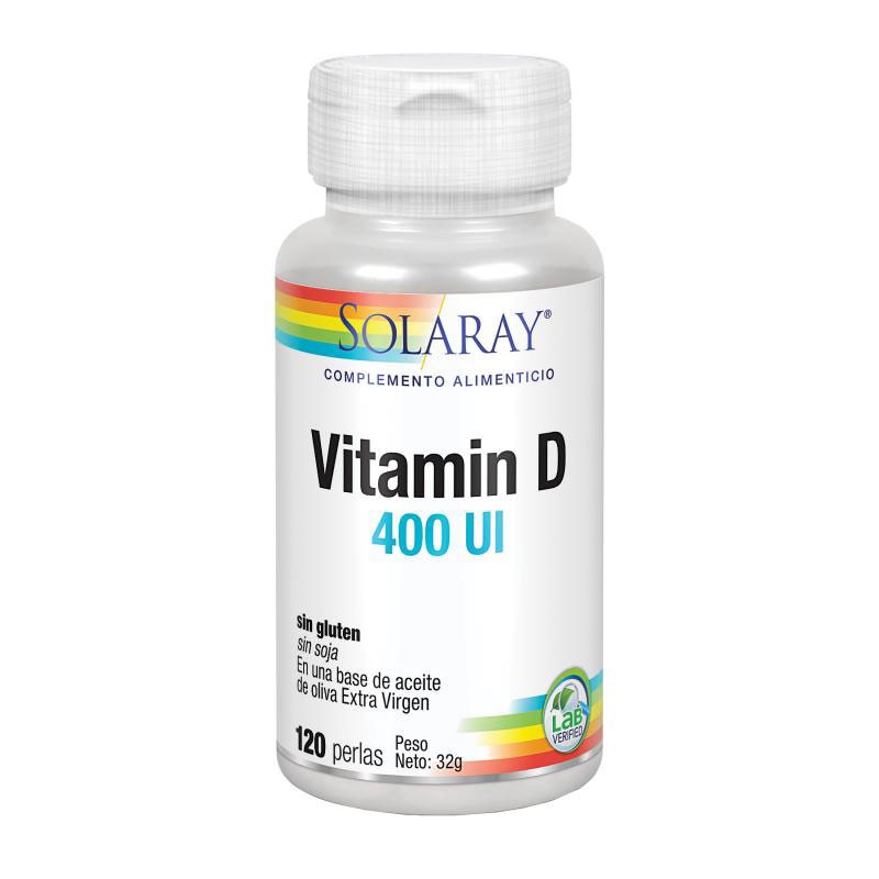 Solaray Vitamina D3 400UI 120 perlas Solaray