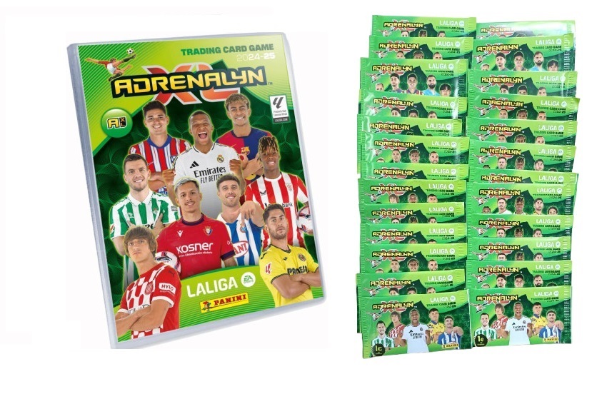 Adrenalyn XL 2024 2025 Archivador vacío + 25 sobres Colección Panini