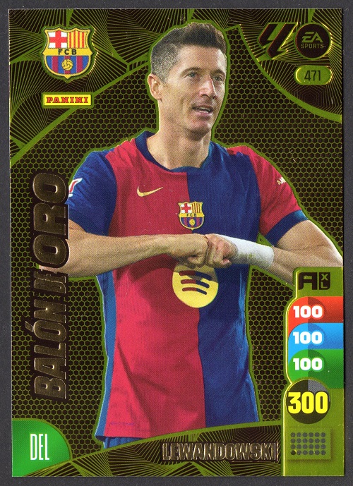 Balón de Oro Robert Lewndowski 471 FC Barcelona cromo Adrenalyn XL 2024 2025 La liga 24/25