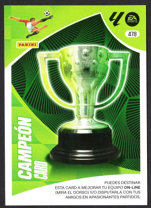 Campeón card 478 Copa campeones 20.000 toques cromo Adrenalyn XL 2024 2025 La liga 24/25
