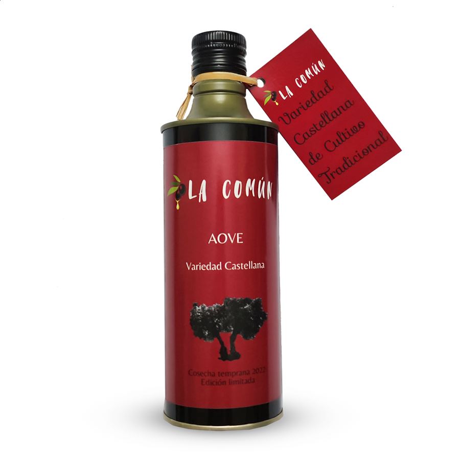 Aceite Verde AOVE La Común botella metálica 500ml