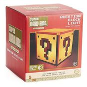Lámpara Super Mario Cubo Interrogación Con Sonido  18 cm