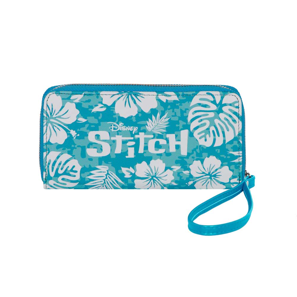 Cartera Billetero Disney Stitch Celeste Maui 19x10x2 cm