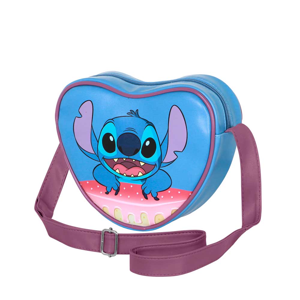 Bolso Bandolera Forma Corazon  Disney  Stitch Cake 21x15.5x6.5 cm