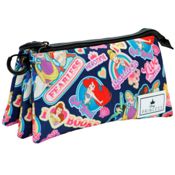 Estuche Portatodo Triple Fan Princesas Disney 23x11x7 cm