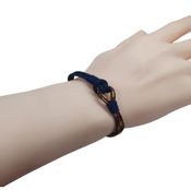 Dúo pulsera y llavero cabo náutico 2,8 mm azul España 4