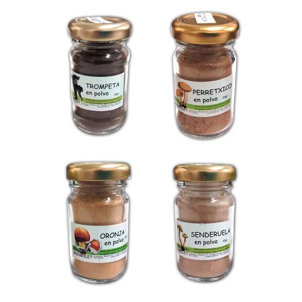 Pack Degustación de setas en polvo x 4 unidades