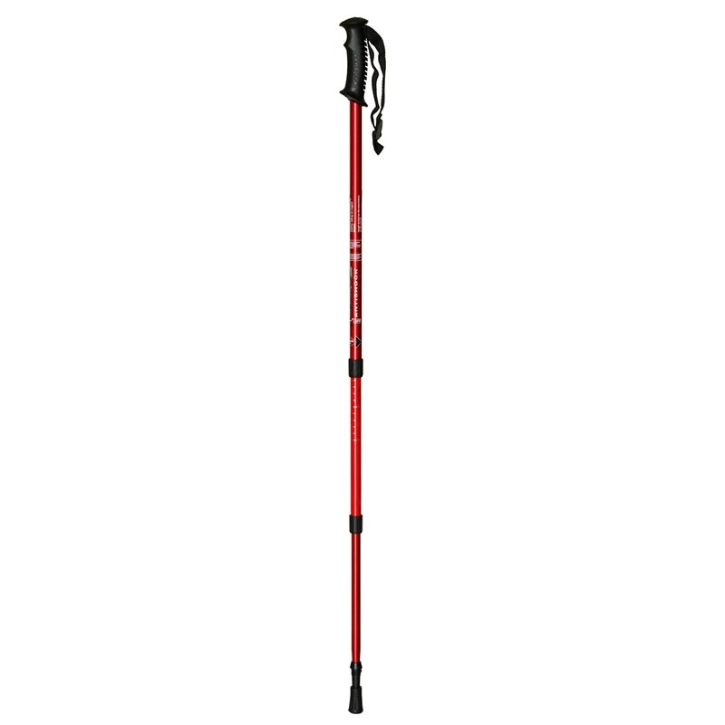 Bastón trekking Alunimio plegable rojo