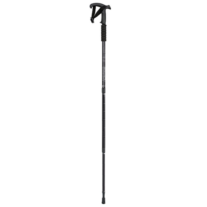 Bastón plegable negro empuñadura plana