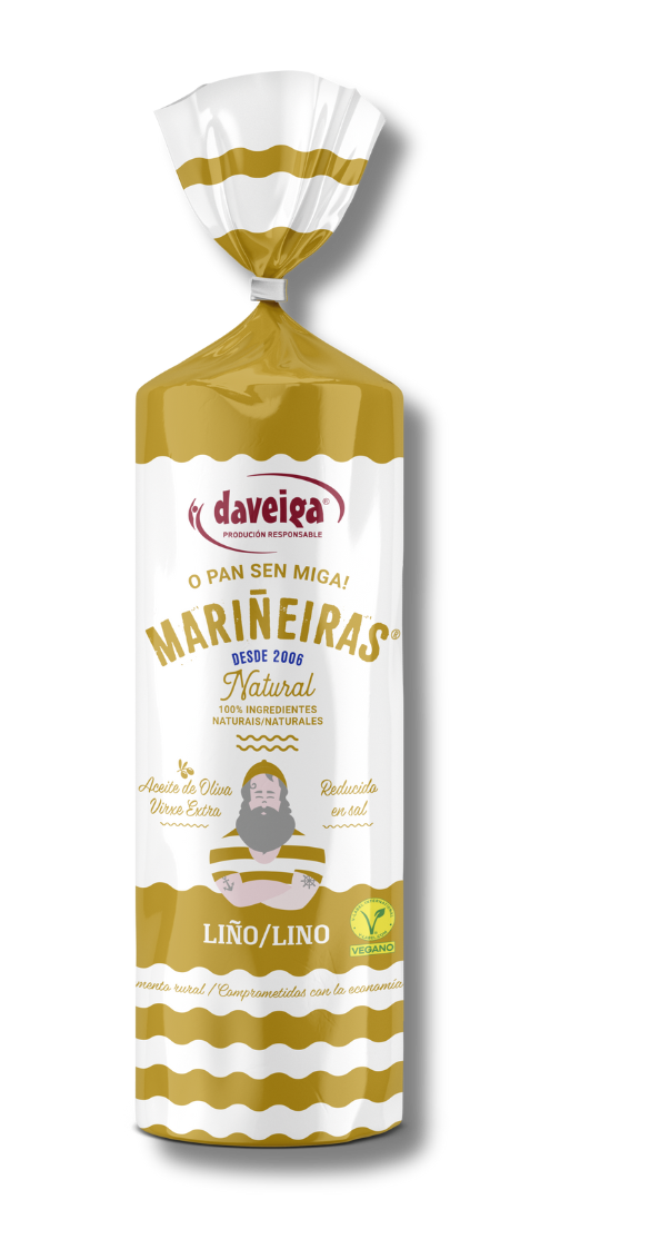 Tostas de pan naturales con semillas de lino - Pack 10 x 200g