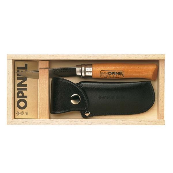 La Casa de las Setas OPINEL Estuche nº8 carbono + funda piel