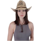Sombrero Cowboy Bohemio Paja Natural Unisex Cordón Ajustable 8