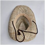 Sombrero Cowboy Bohemio Paja Natural Unisex Cordón Ajustable 7