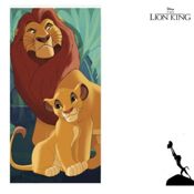 Toalla Playa o Piscina Microfibra Disney El Rey León Mufasa con Simba 140x70cm 2