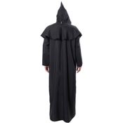 Disfraz Monje Sacerdote Túnica Negra Adulto 4