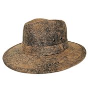 Sombrero Fedora Sintético Beige Desgastado Unisex Adulto 3