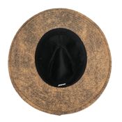 Sombrero Fedora Sintético Beige Desgastado Unisex Adulto 9