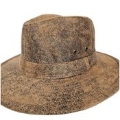 Sombrero Fedora Sintético Beige Desgastado Unisex Adulto 8