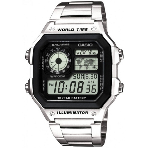 Casio Youth Ae-1200whd-1avef Reloj De Pulsera Digital Para Hombre Plateado